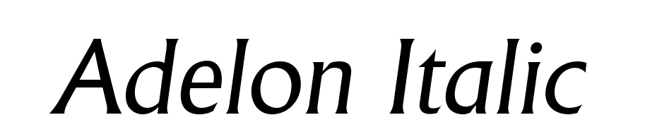 Adelon Italic Yazı tipi ücretsiz indir